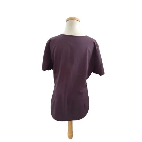 Figs women’s deep plum fitted scrub top - Picture 1 of 8